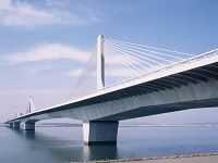 Kiso River Bridge on Shin Meishin Expressway, Mie Prefecture.