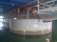 Setting of a Circular Temporary Cofferdam