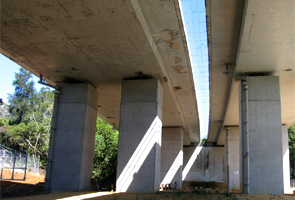 RC Hollow Slab Bridges before a renewal work