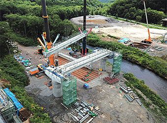北海道新幹線、南一線橋りょう（PCU形けた）工事｜オリエンタル白石