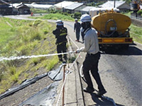 江田川橋上部工事 消火活動協力